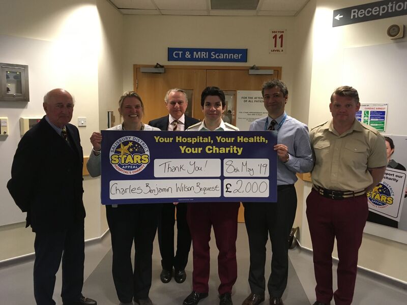 Charles Benjamin Wilson Bequest donates £2000 to the Salisbury Hospital Stars Appeal.